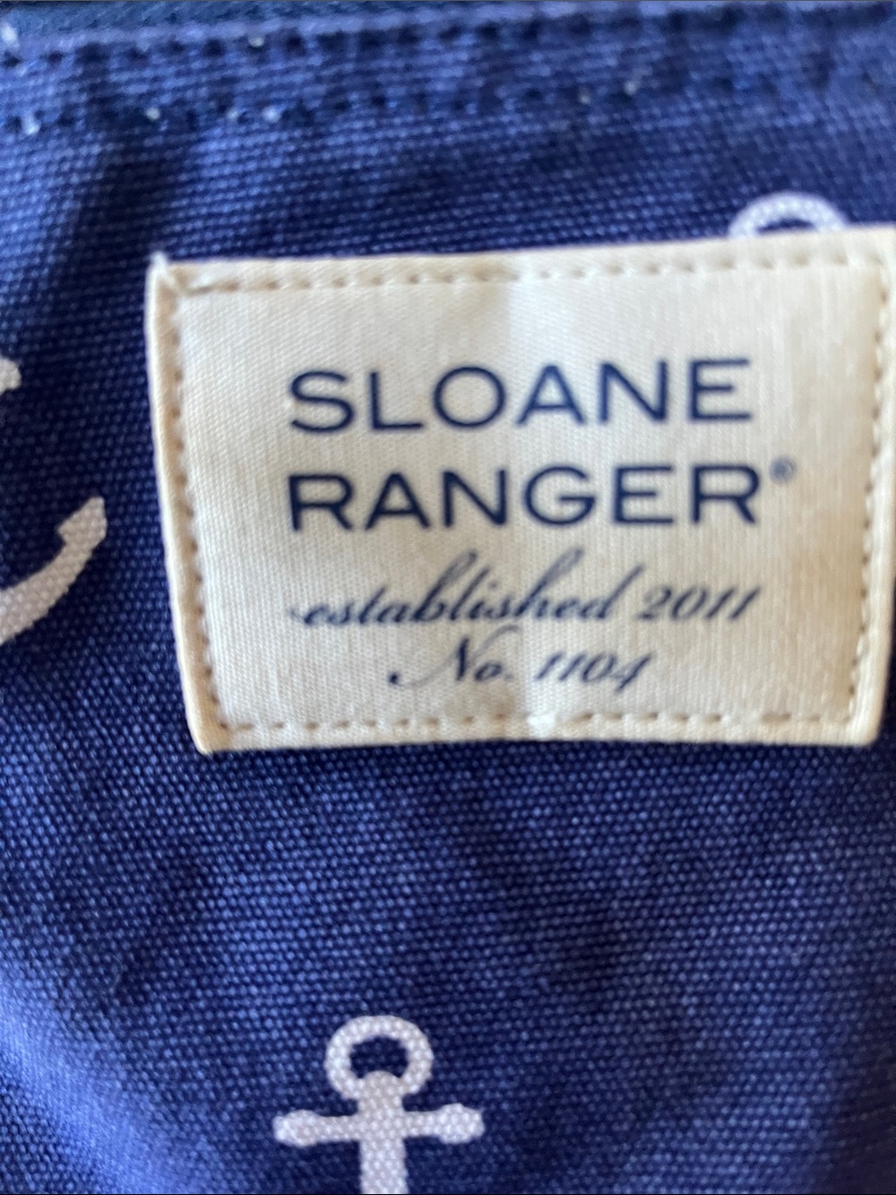 Sloane Ranger Navy Anchor Crossbody Bag and lightweight wallet - Picture 5 of 5